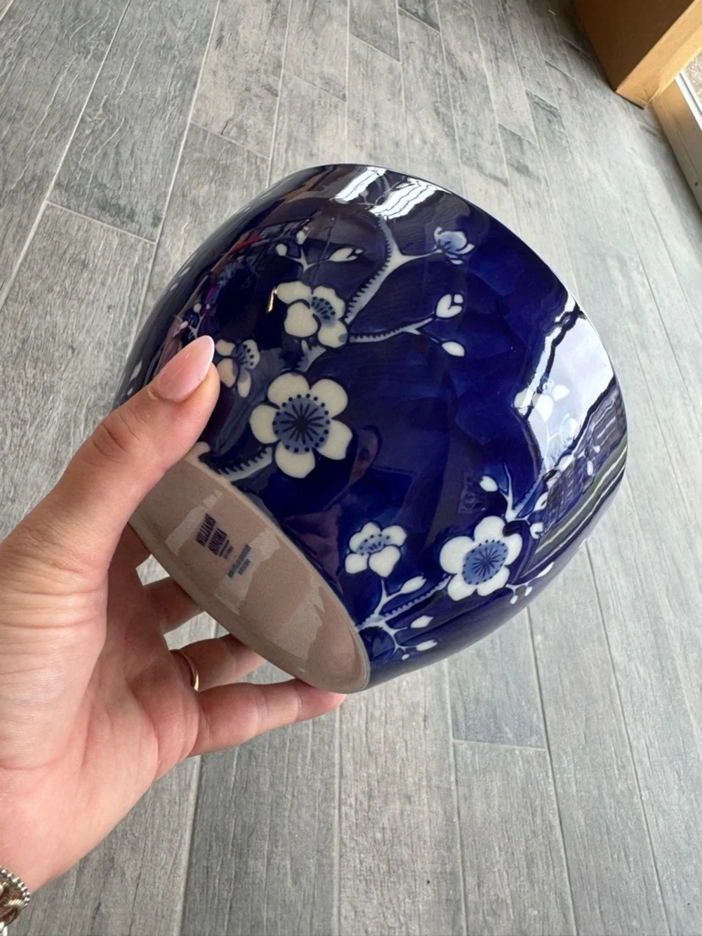 Williams Sonoma Blue and White Cherry Blossom Bowl